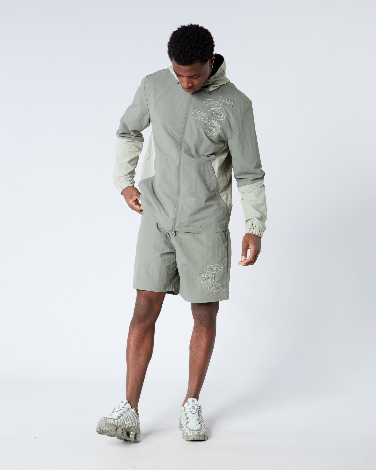 Mercier Sage Angle Badge Shorts