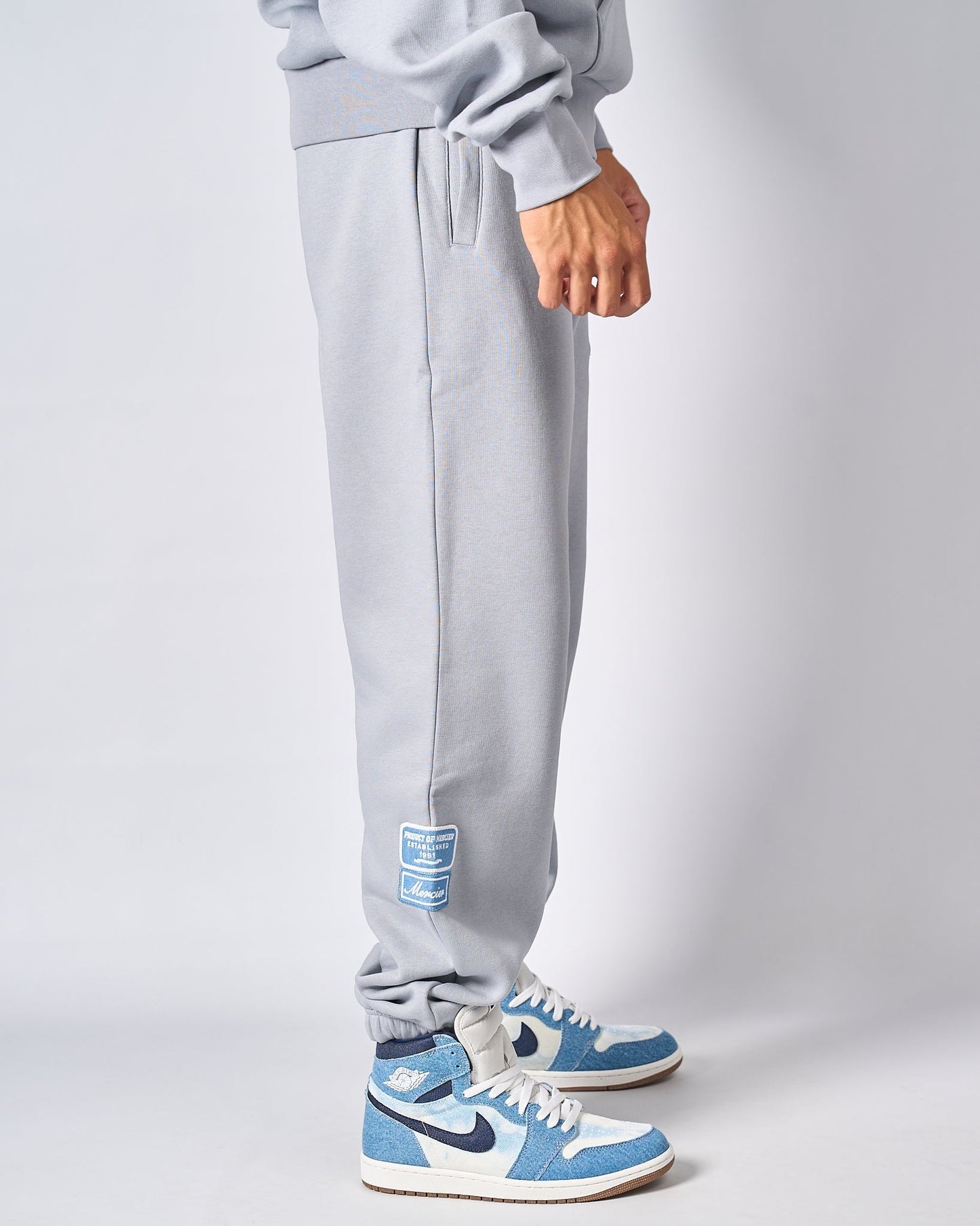 Mercier Smoke Grey Denim OG Badge Joggers
