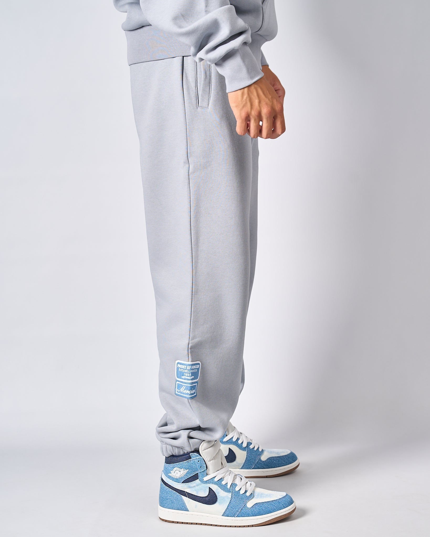 Mercier Smoke Grey Denim OG Badge Joggers