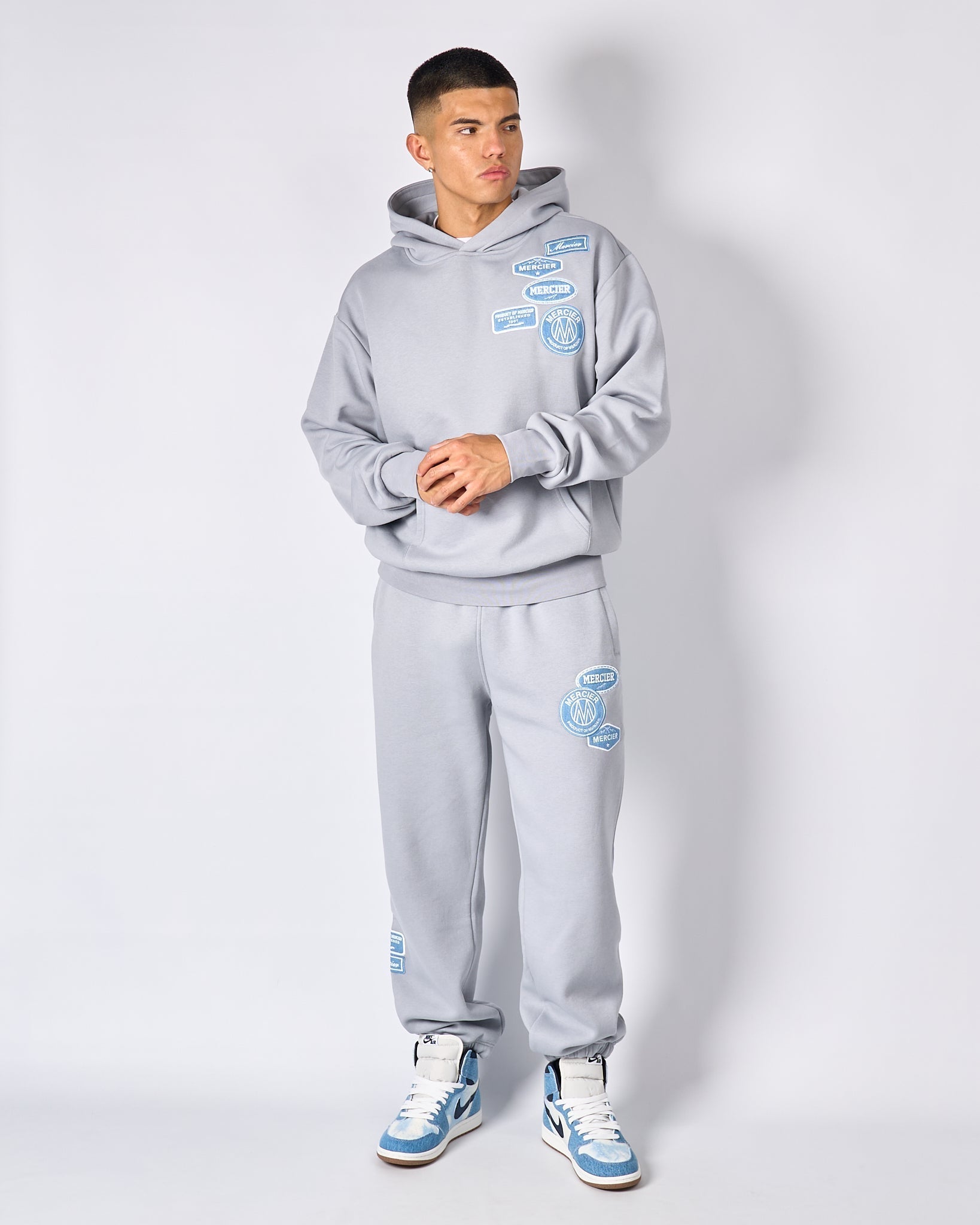 Mercier Smoke Grey Denim OG Badge Joggers