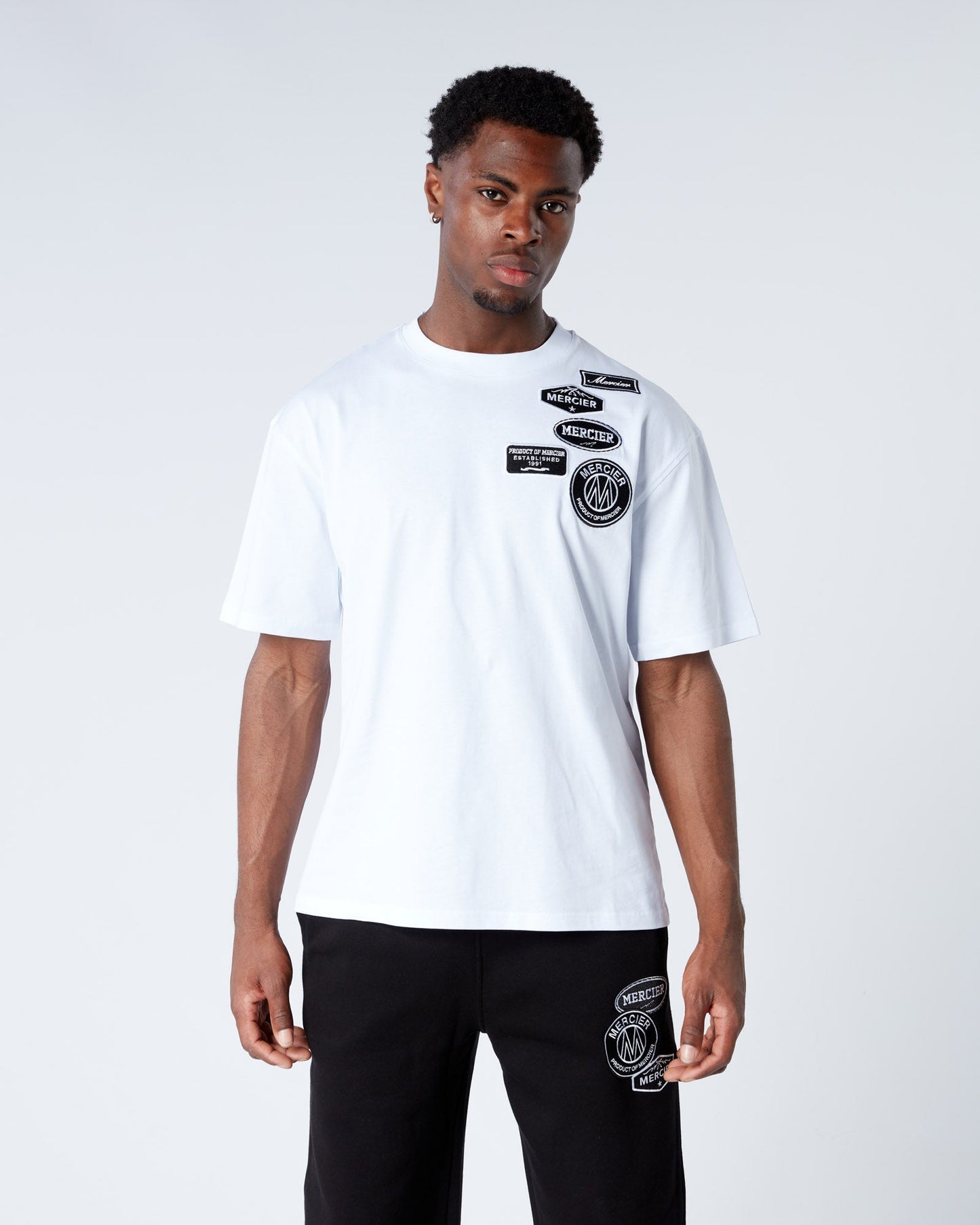 Mercier White OG Badge Drop T-Shirt