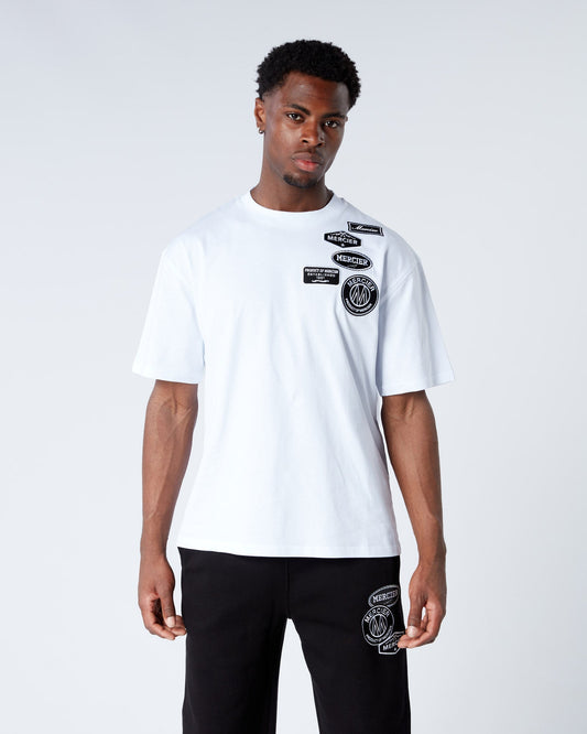 Mercier White OG Badge Drop T-Shirt