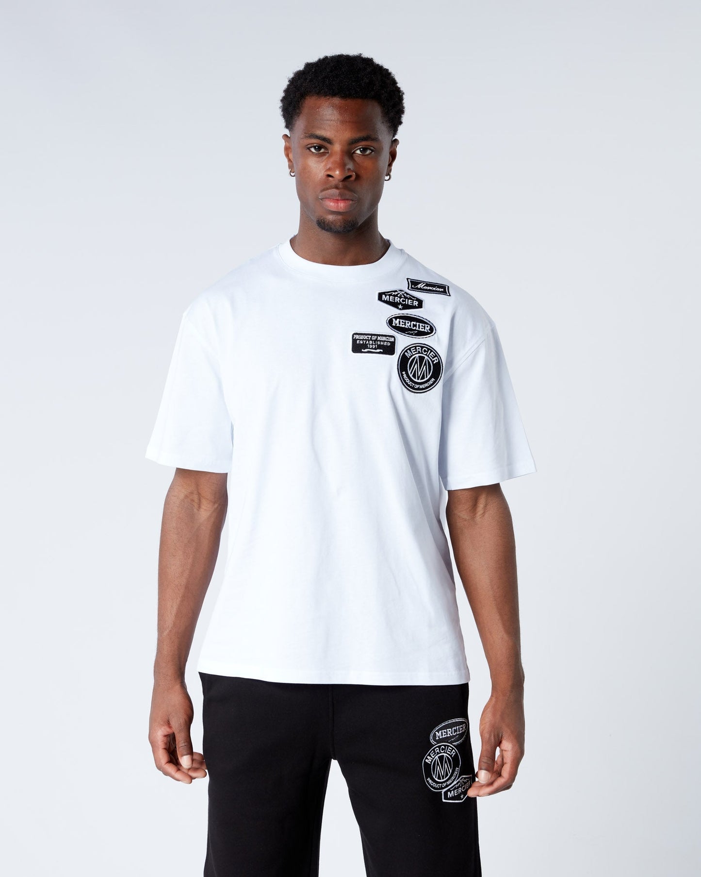 Mercier White OG Badge Drop T-Shirt