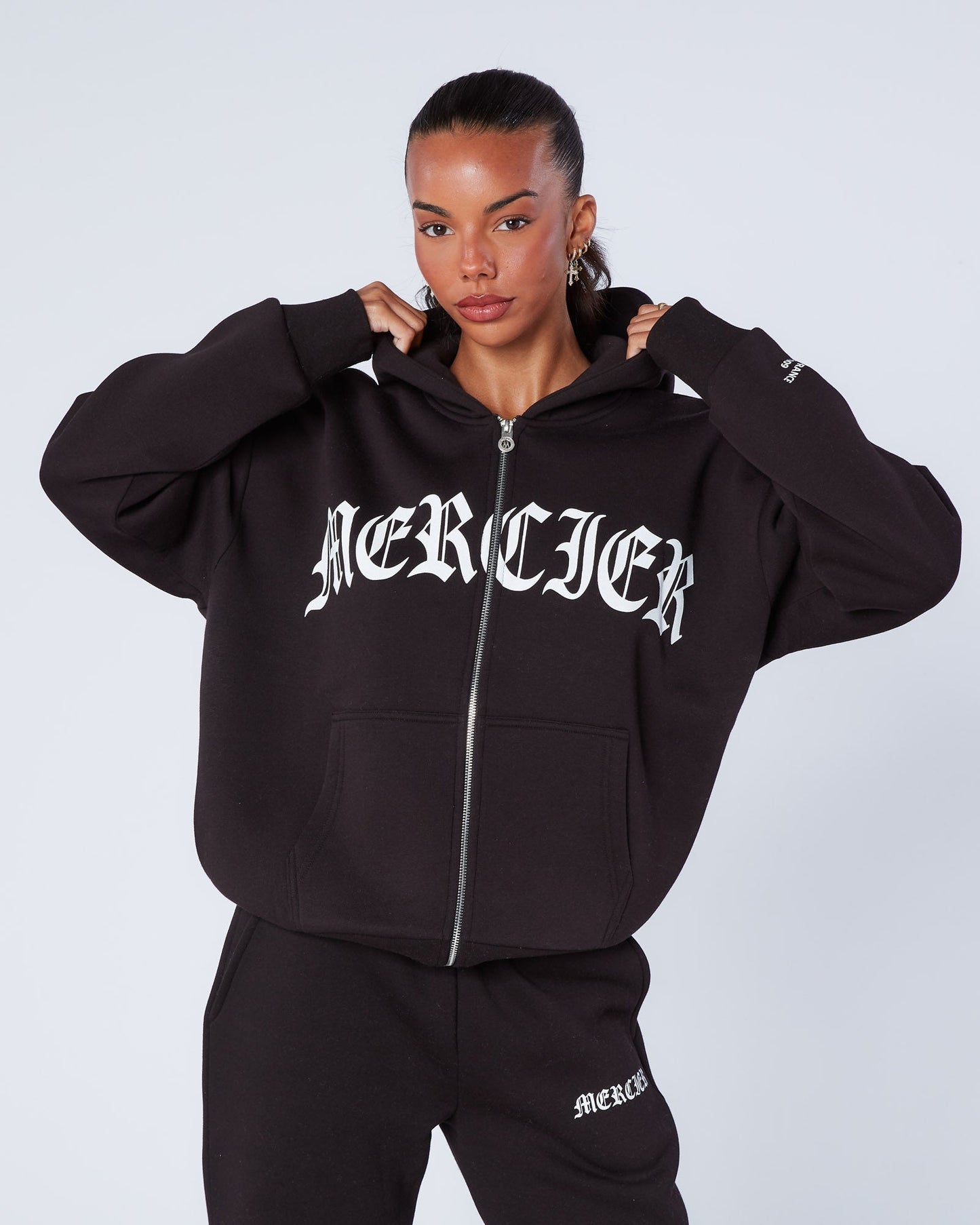 Mercier Women's Black Gothic Hoodie