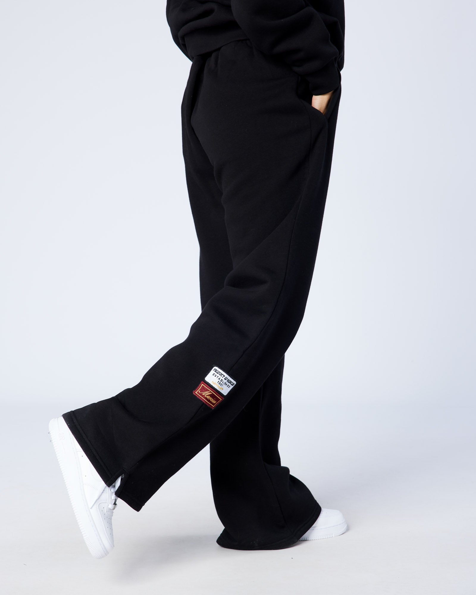 Mercier Women's Black OG Badge Drop Joggers