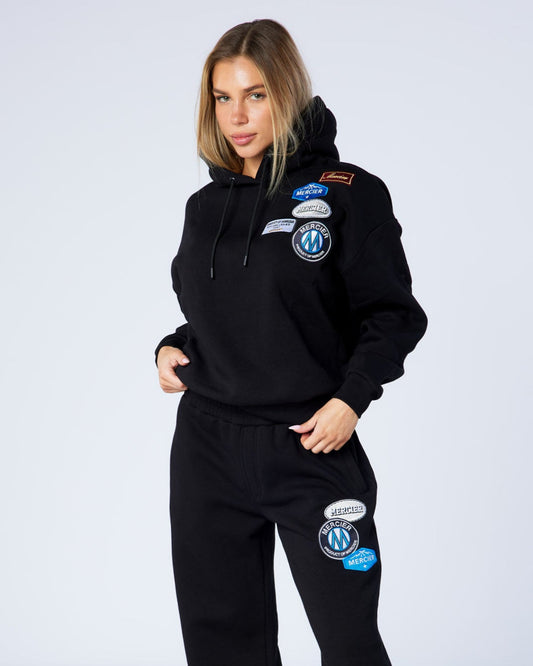 Mercier Women's Black Original Badge Hoodie