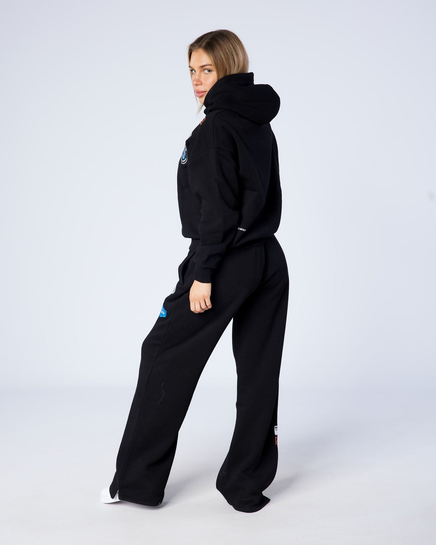 Mercier Women's Black Original Badge Hoodie