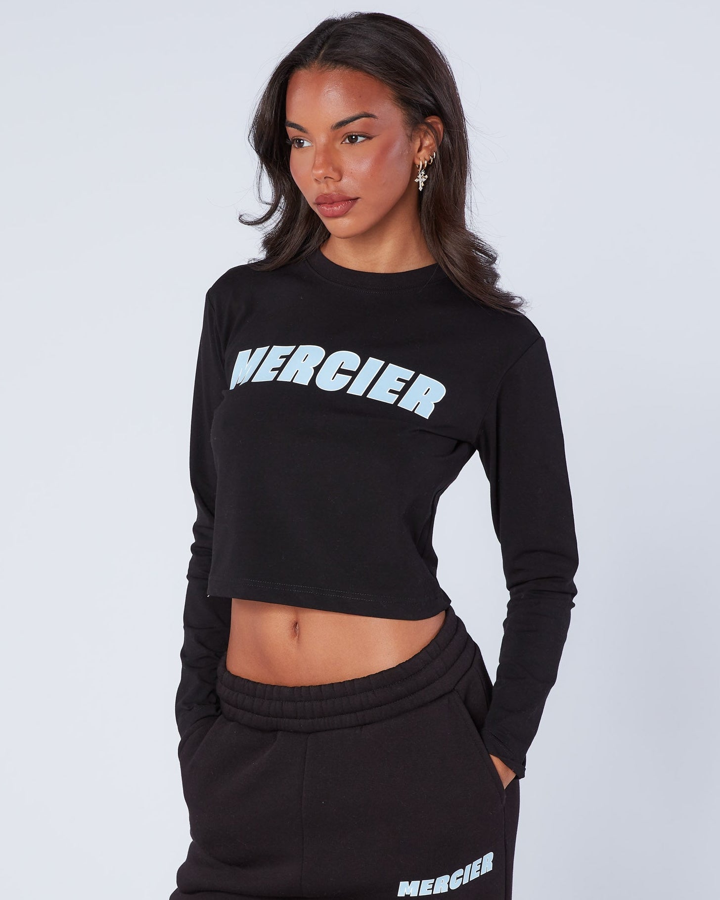 Mercier Women's Black Player Baby Tee