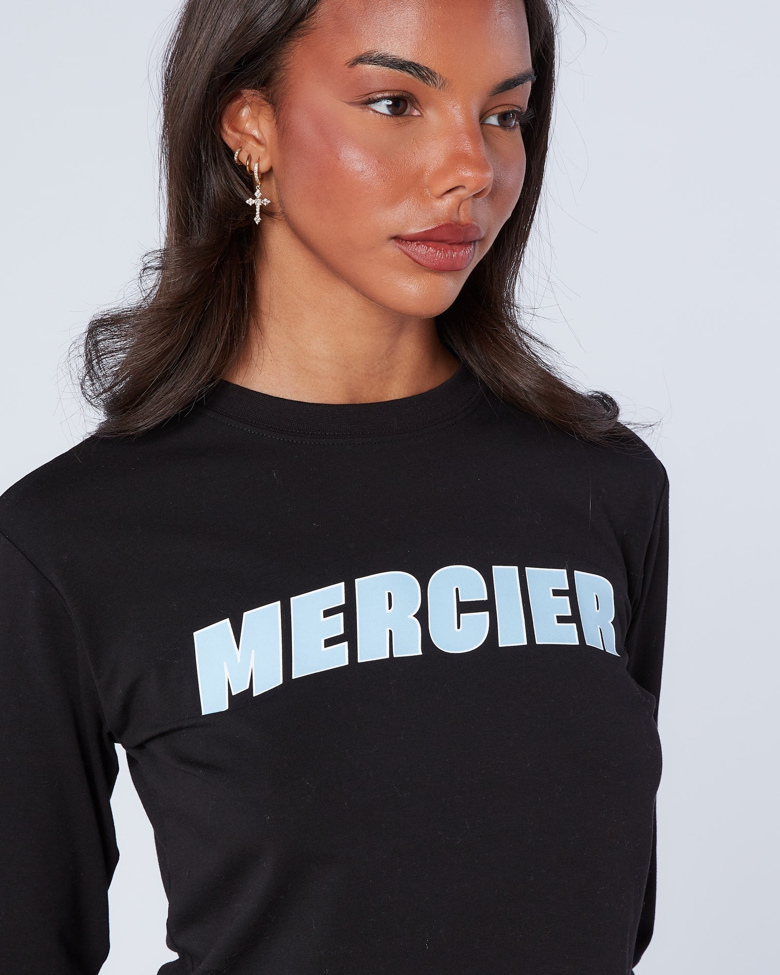Mercier Women's Black Player Baby Tee