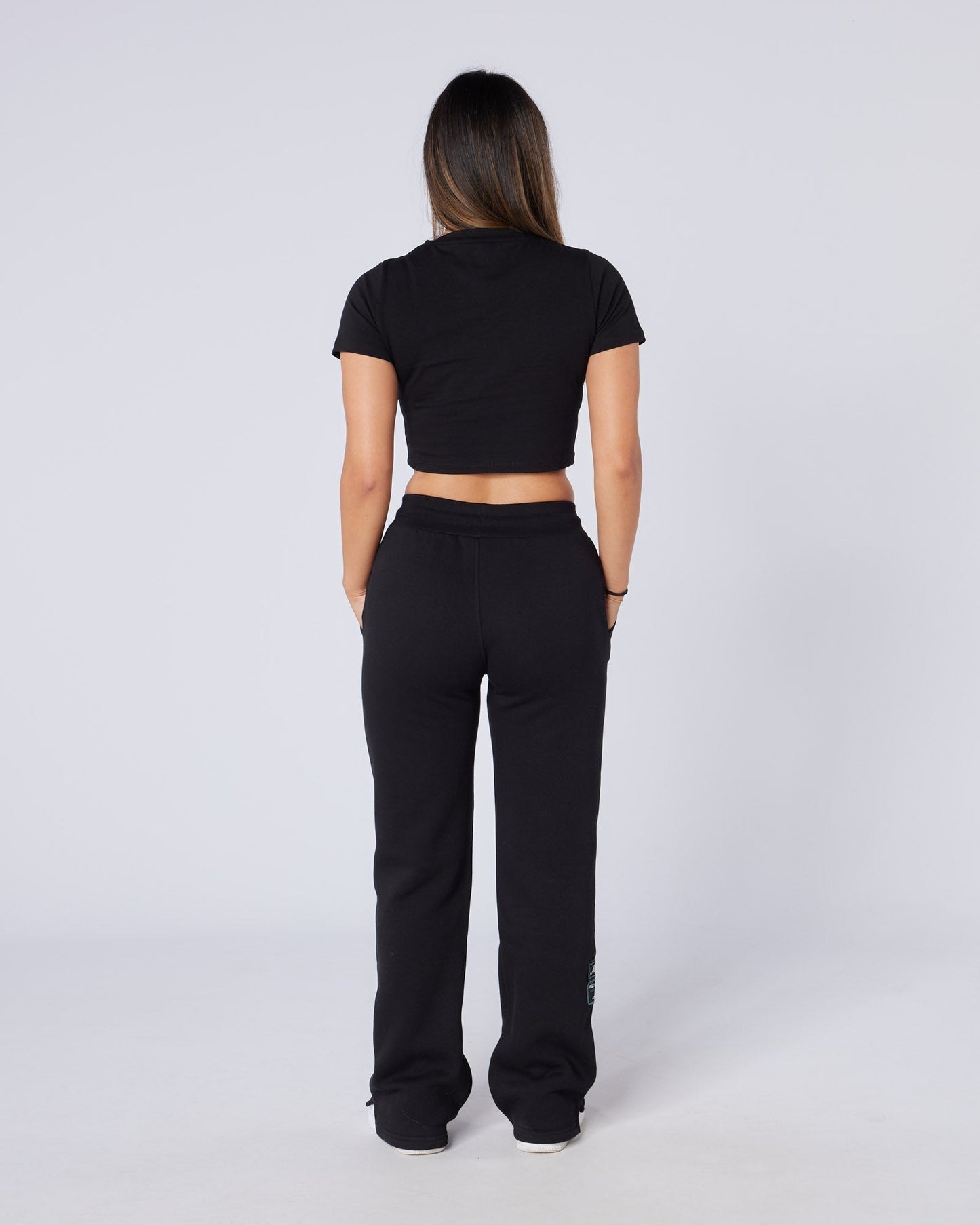 Mercier Women's Black Two Tone Baby Tee