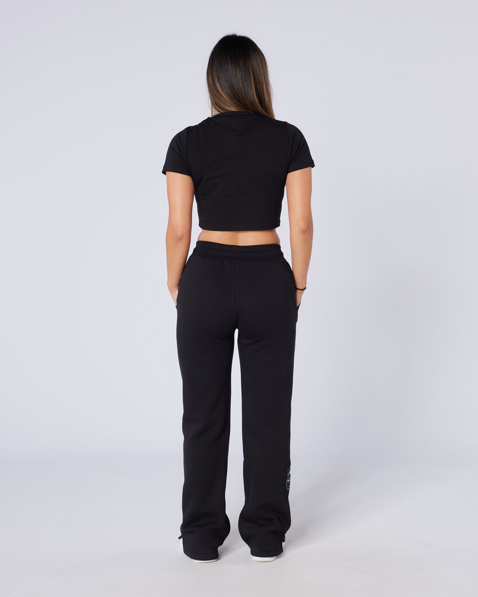 Mercier Women's Black Two Tone Baby Tee