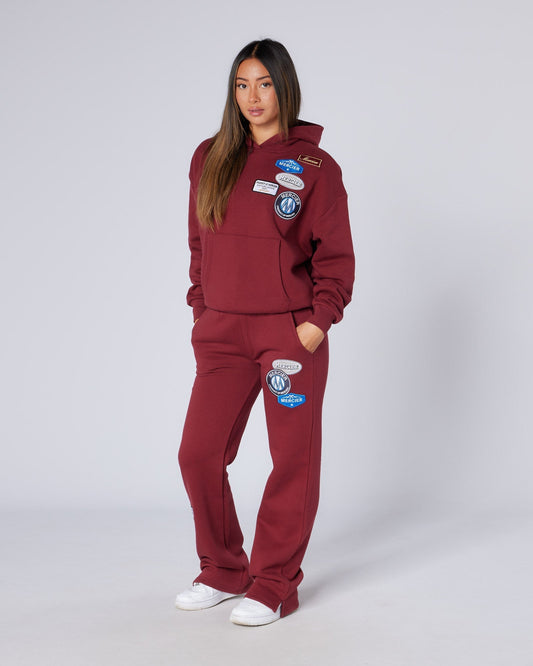 Mercier Women's Cabernet Relaxed OG Badge Hoodie