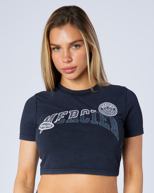 Mercier Women's Charcoal Shatter Baby Tee