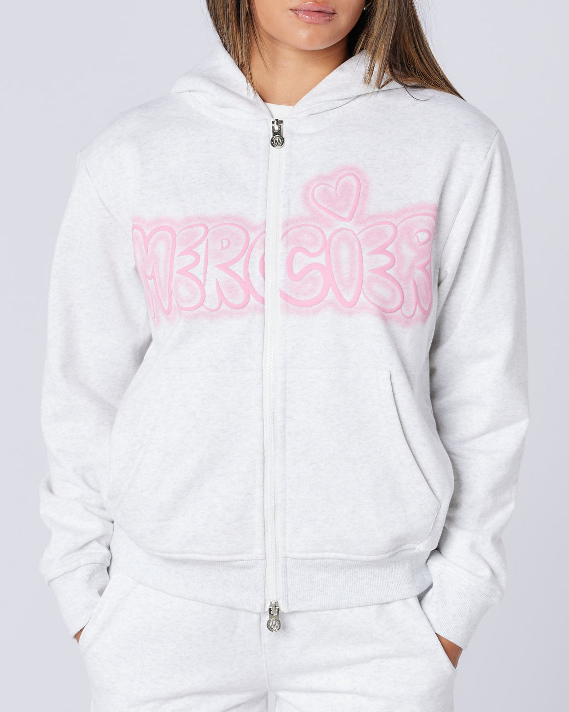 Mercier Women's Grey Marl Fantasy Hoodie
