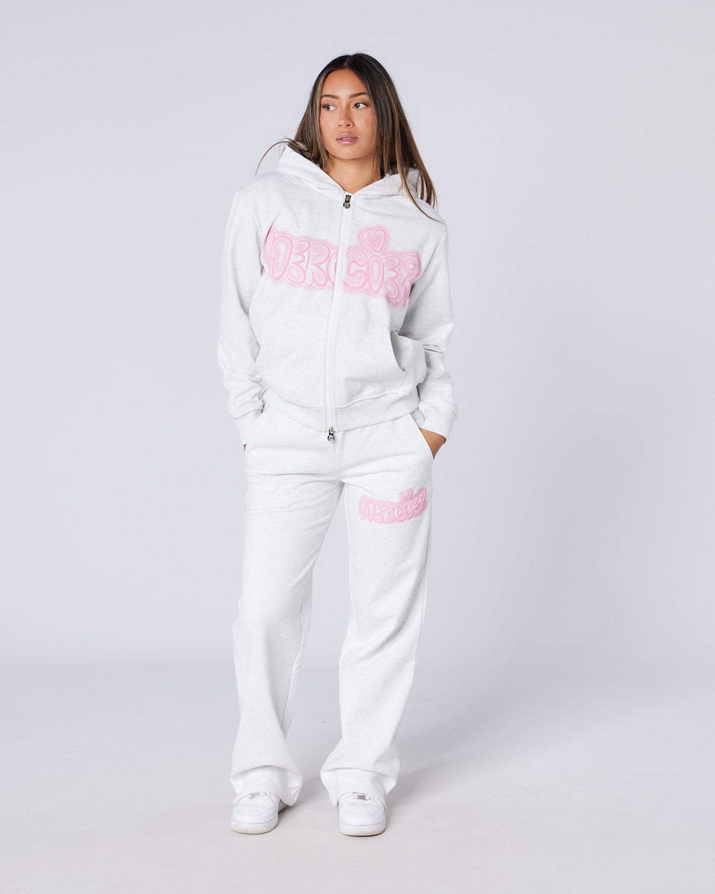Mercier Women's Grey Marl Fantasy Hoodie