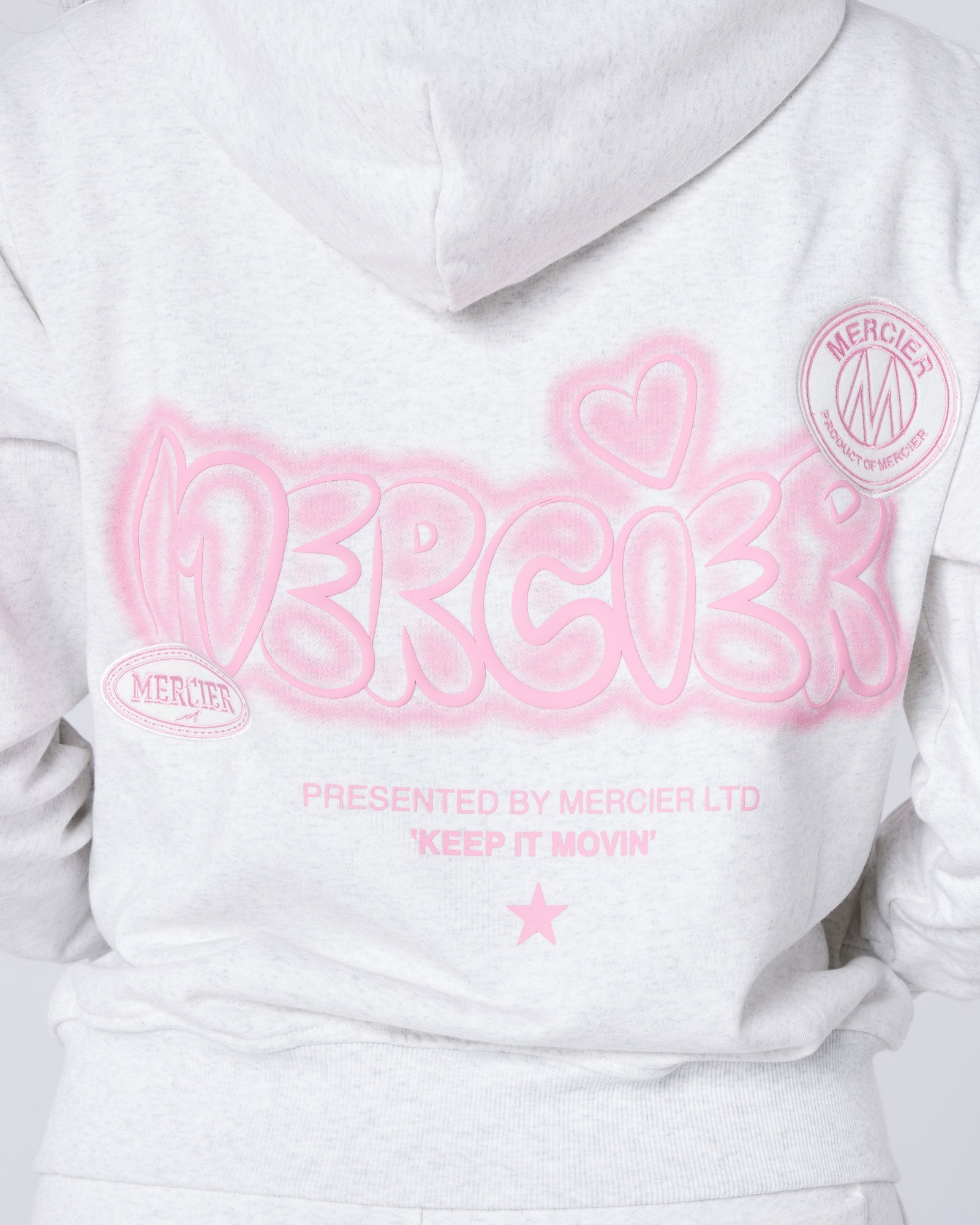 Mercier Women's Grey Marl Fantasy Hoodie