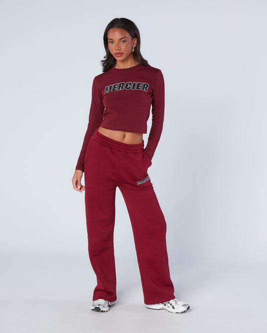 Mercier Women's Maroon Player Baby Tee
