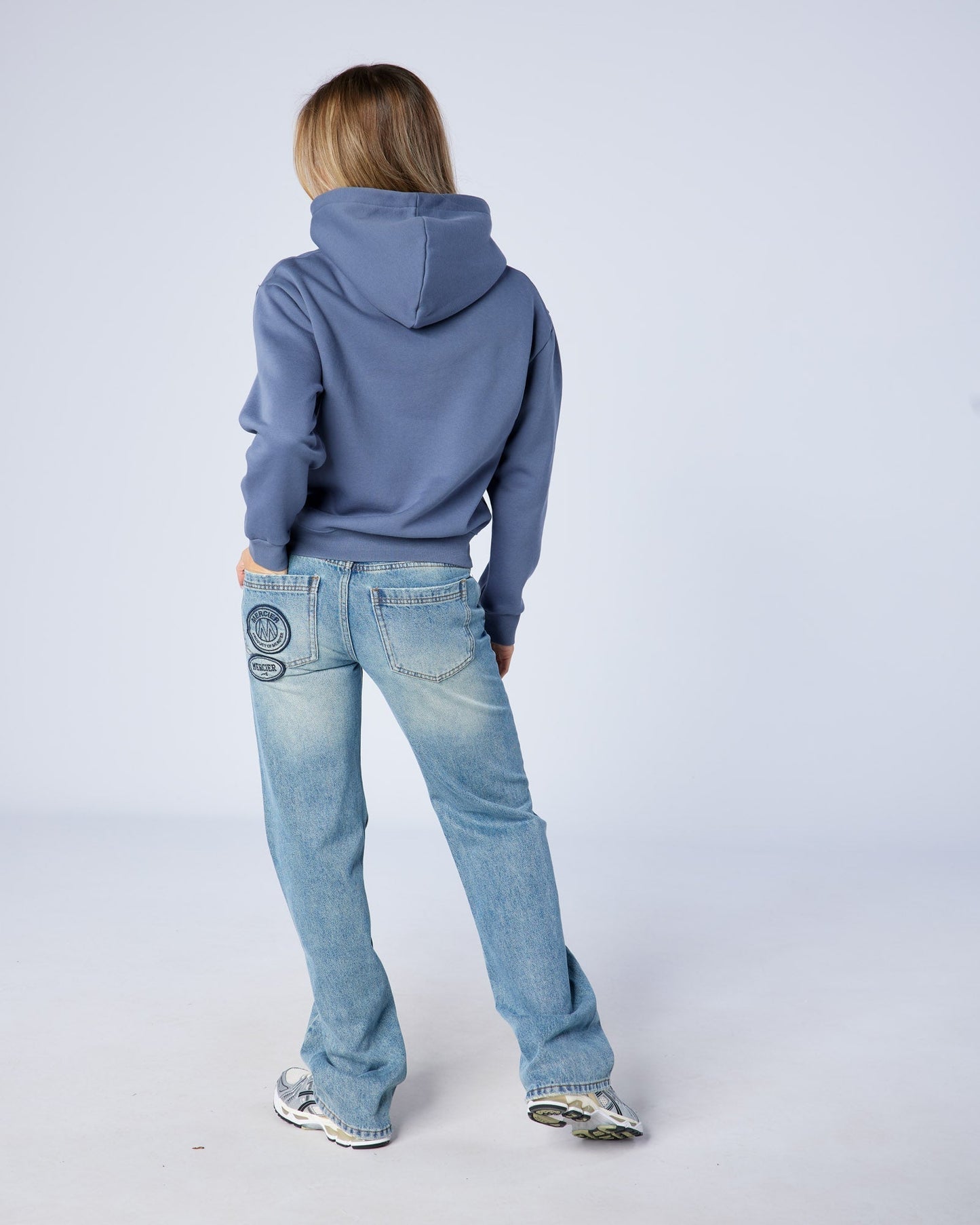 Mercier Women's Raw Edge Denim Hood