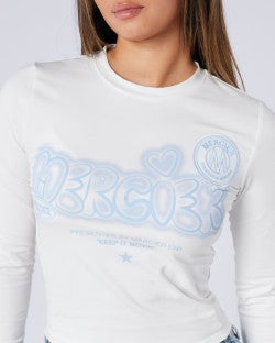 Mercier Women's White Fantasy Long Sleeve T-Shirt
