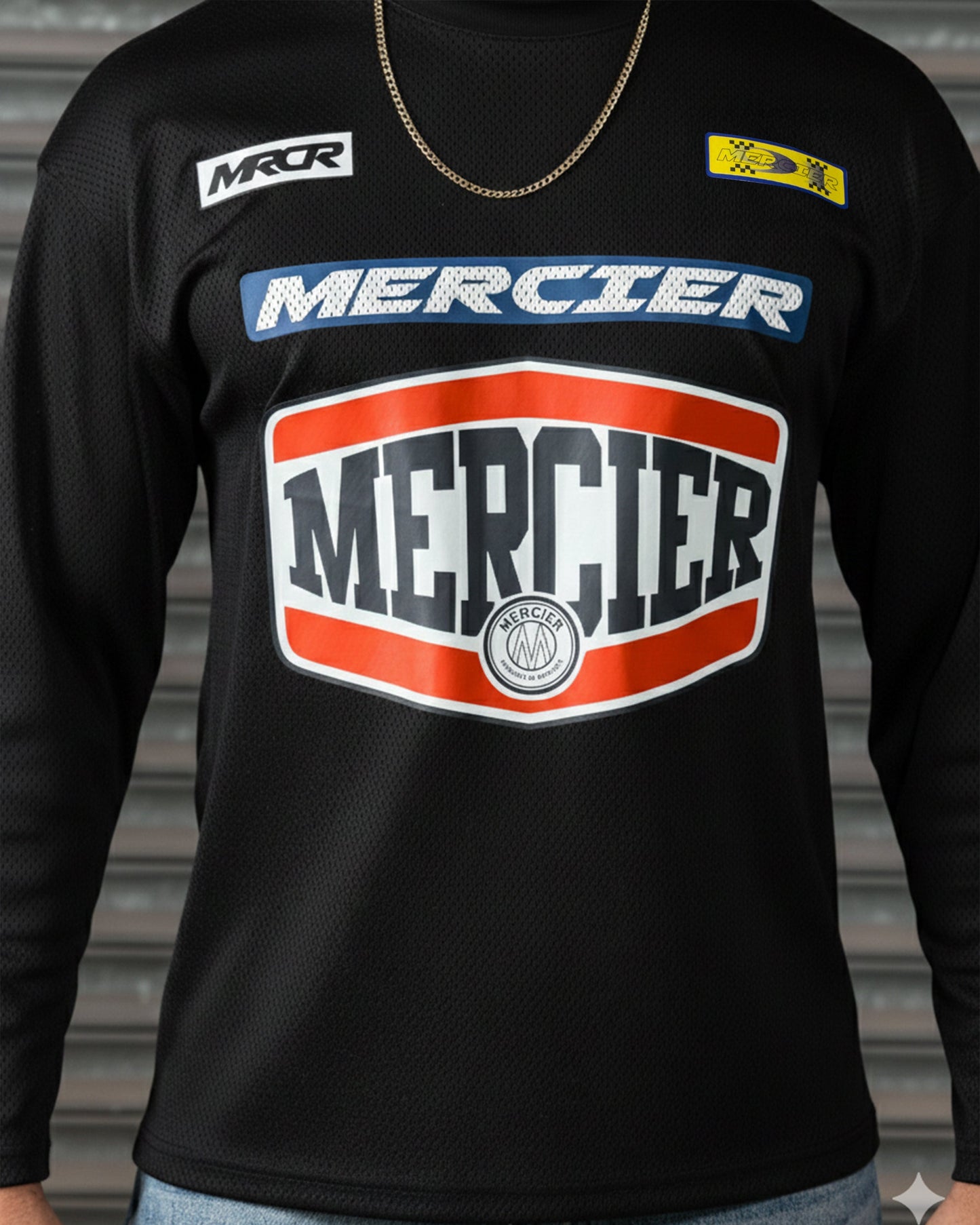 Mercier black Motocross mesh top
