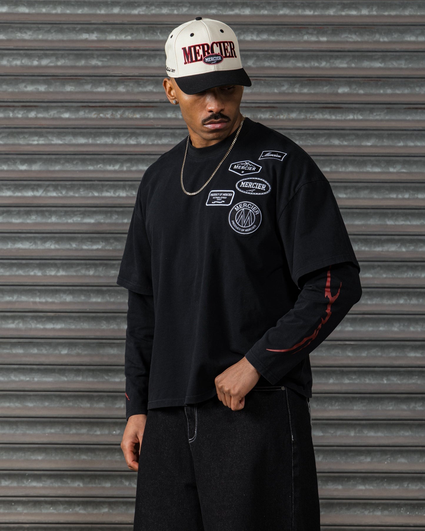Mercier black OG Lightening faux layer top