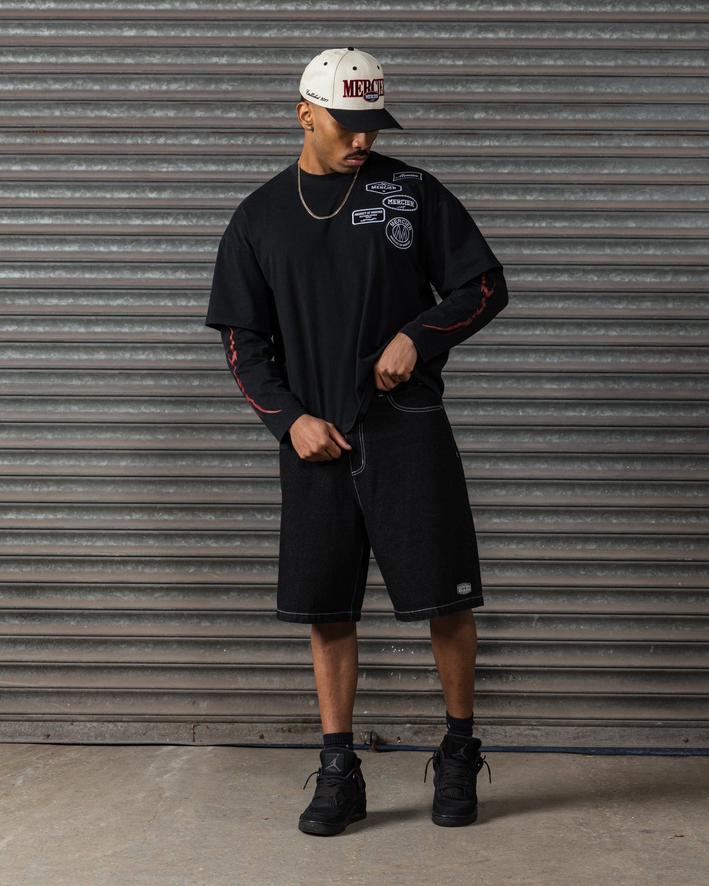 Mercier black OG Lightening faux layer top