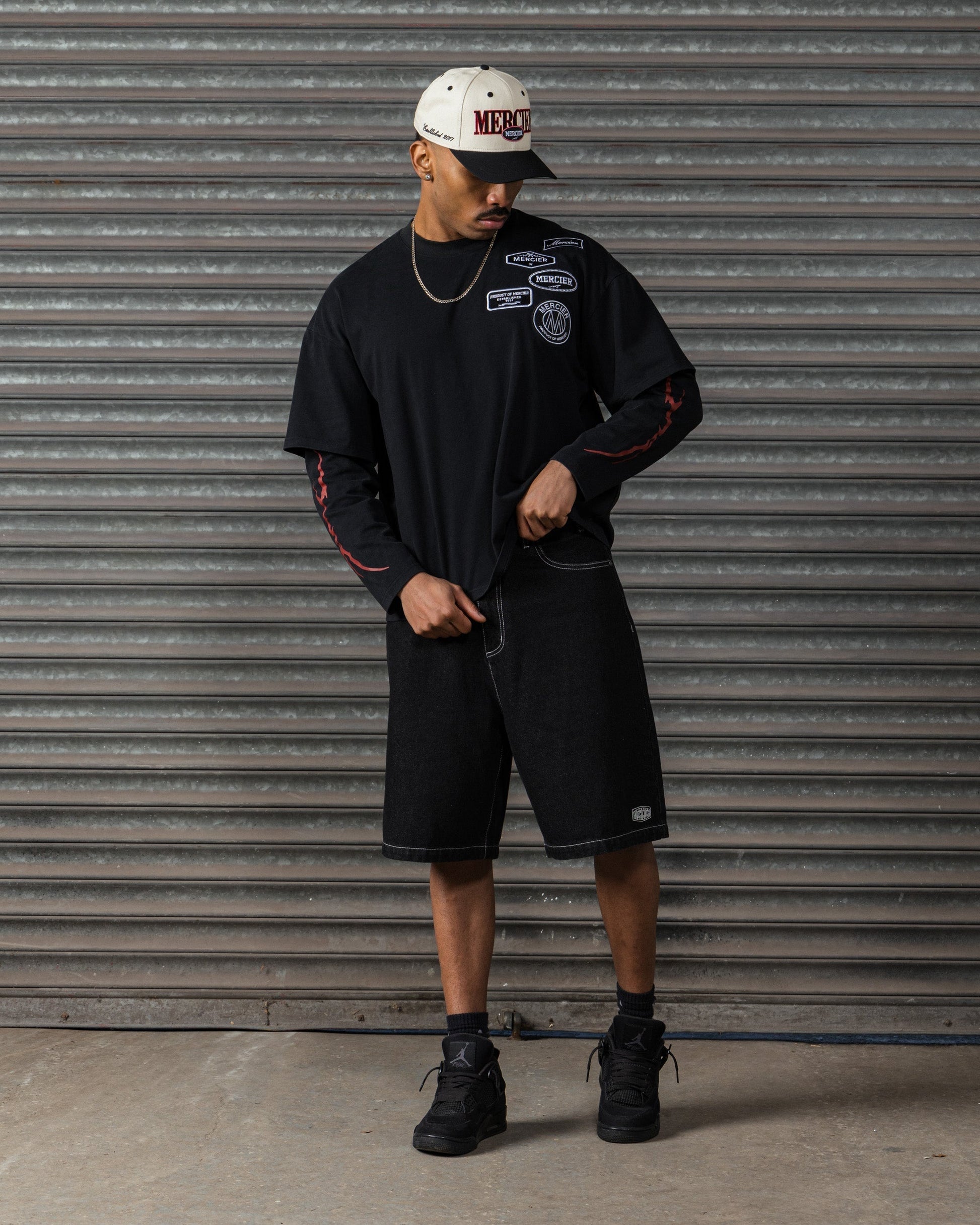 Mercier black OG Lightening faux layer top