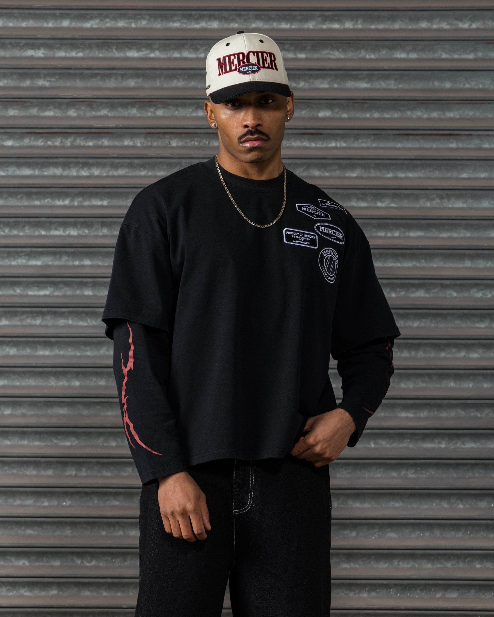 Mercier black OG Lightening faux layer top