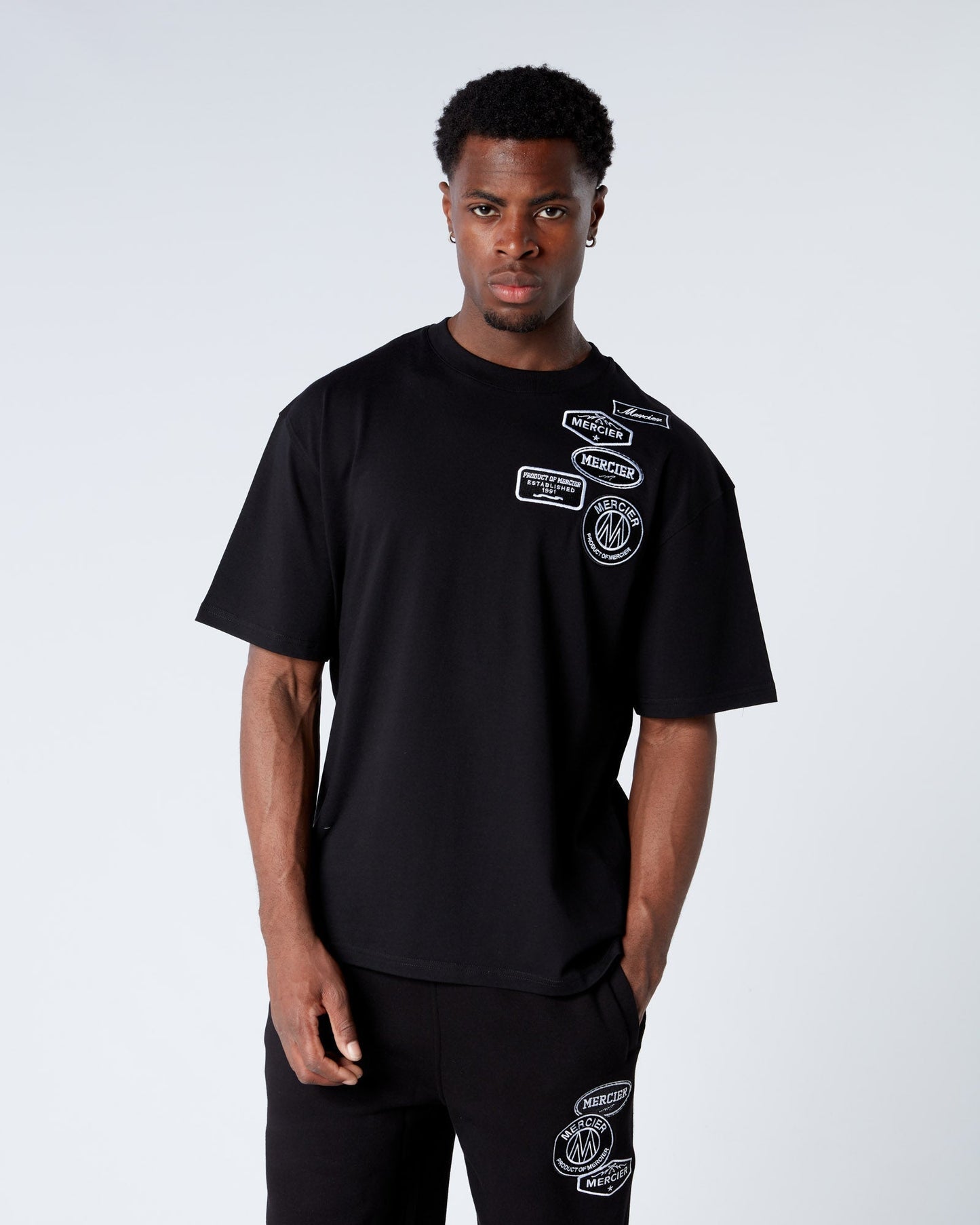 Mercier black OG badge drop t-shirt