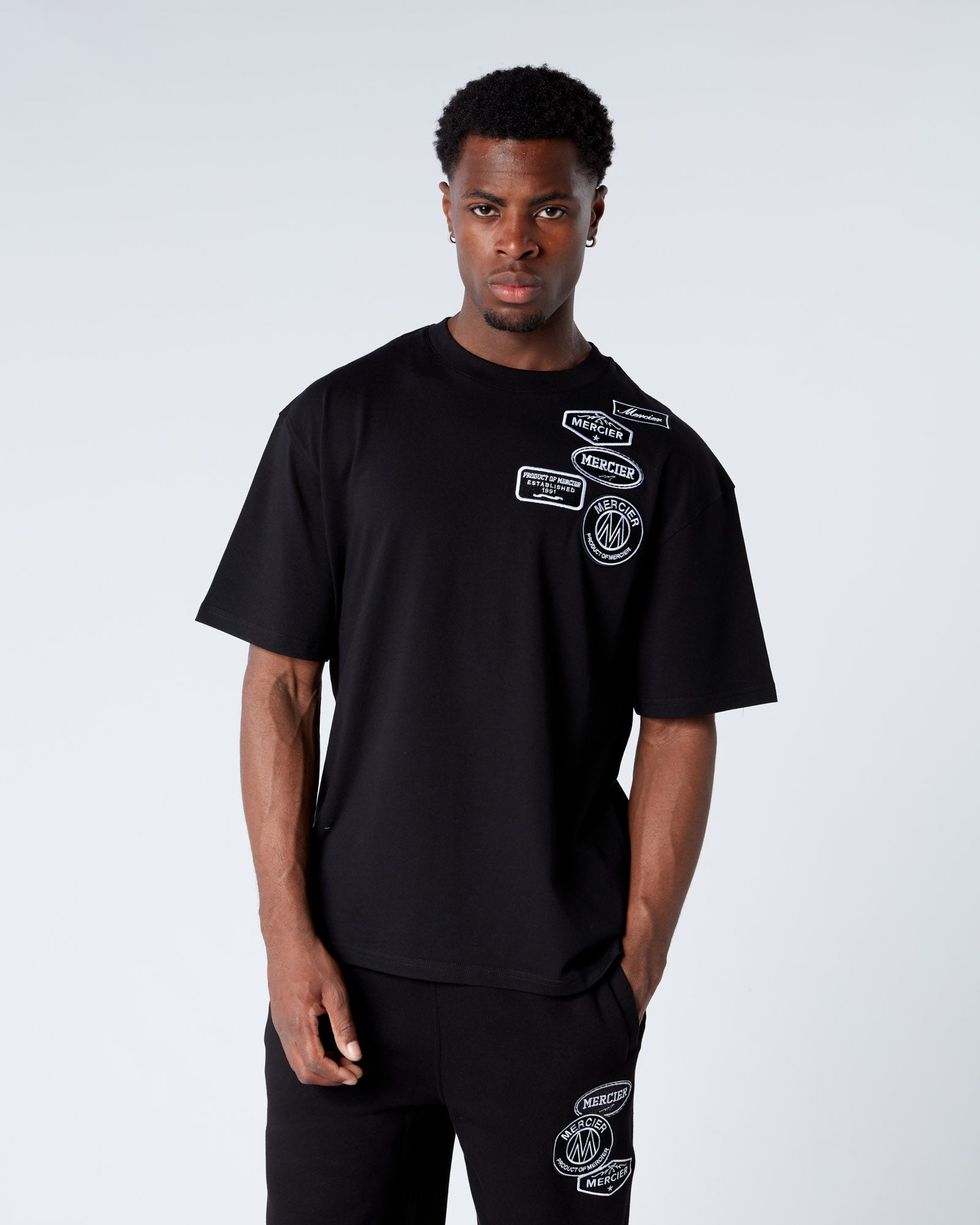 Mercier black OG badge drop t-shirt