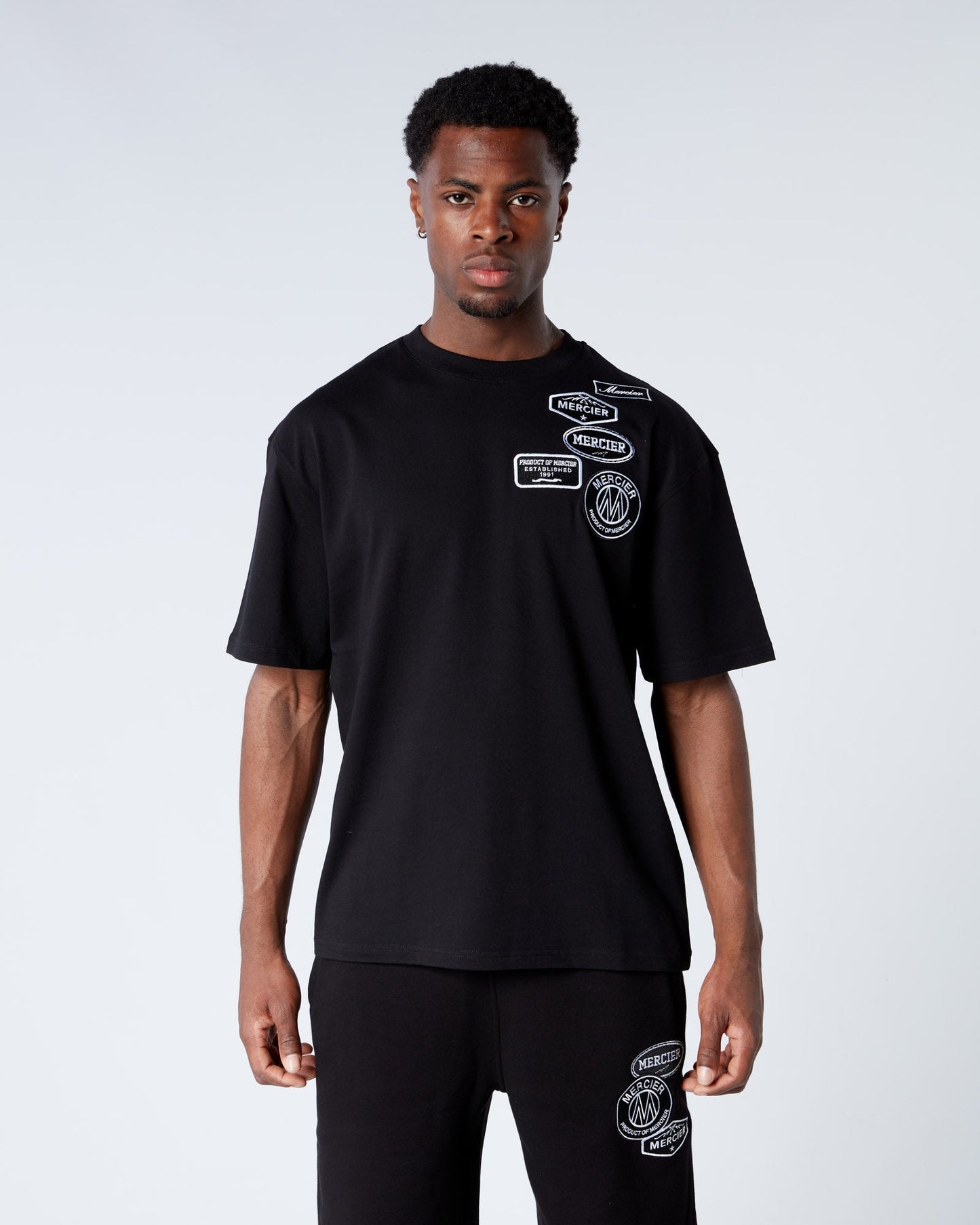 Mercier black OG badge drop t-shirt