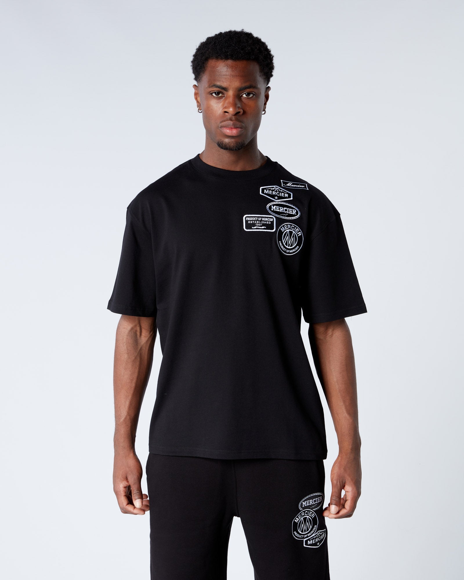 Mercier black OG badge drop t-shirt