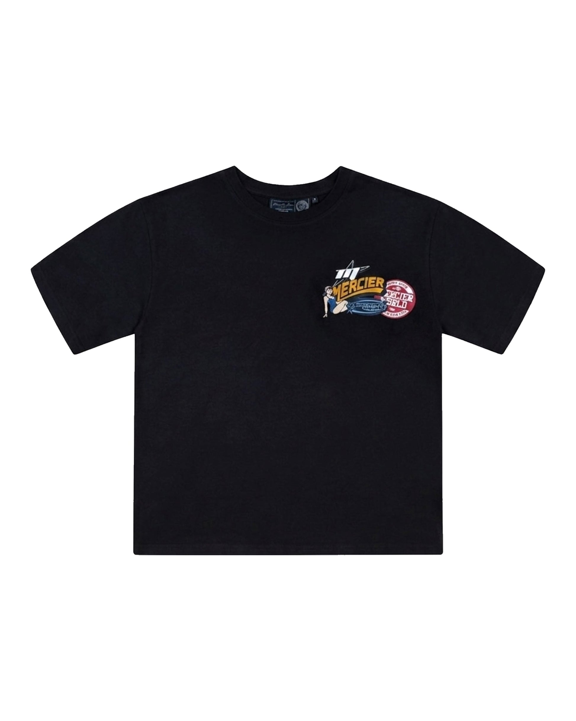 Mercier black Pin Up badge t-shirt
