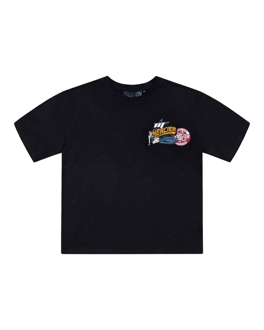 Mercier black Pin Up badge t-shirt