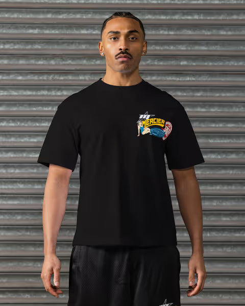 Mercier black Pin Up badge t-shirt