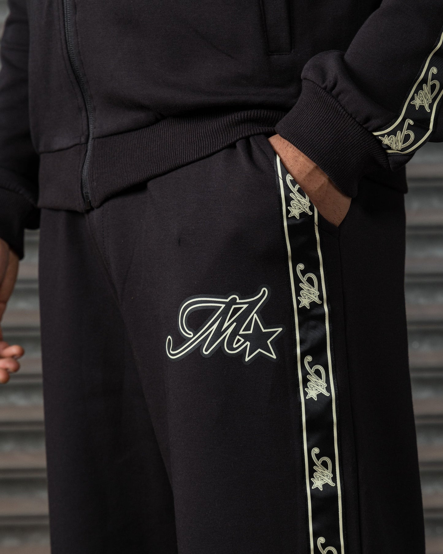 Mercier black Runway track pants