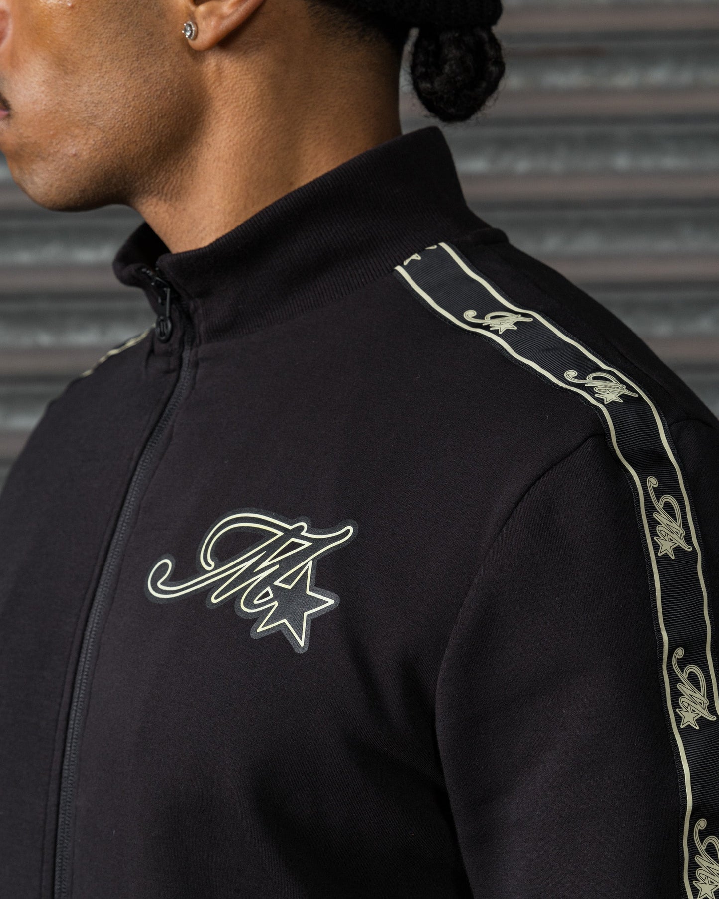 Mercier black Runway track top