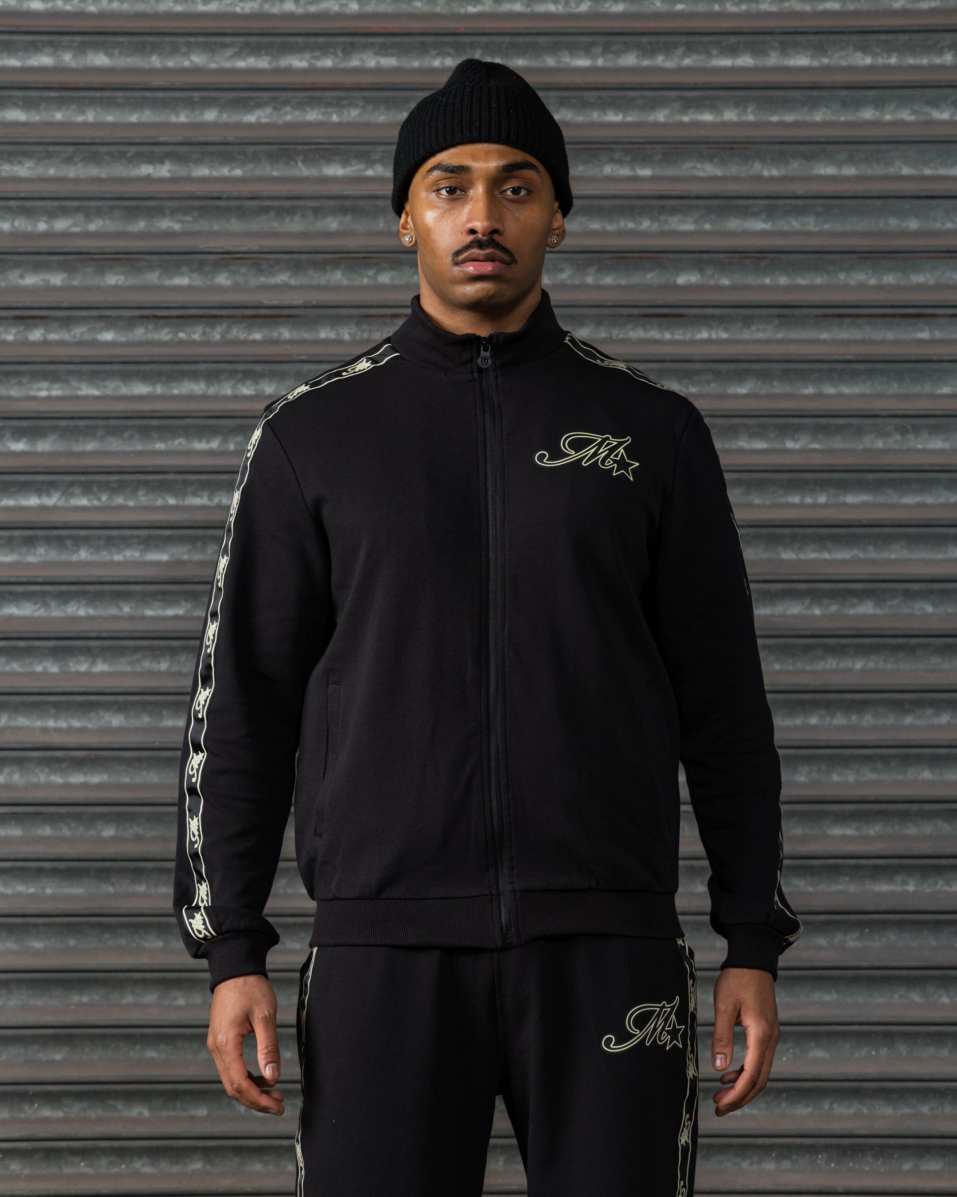 Mercier black Runway track top