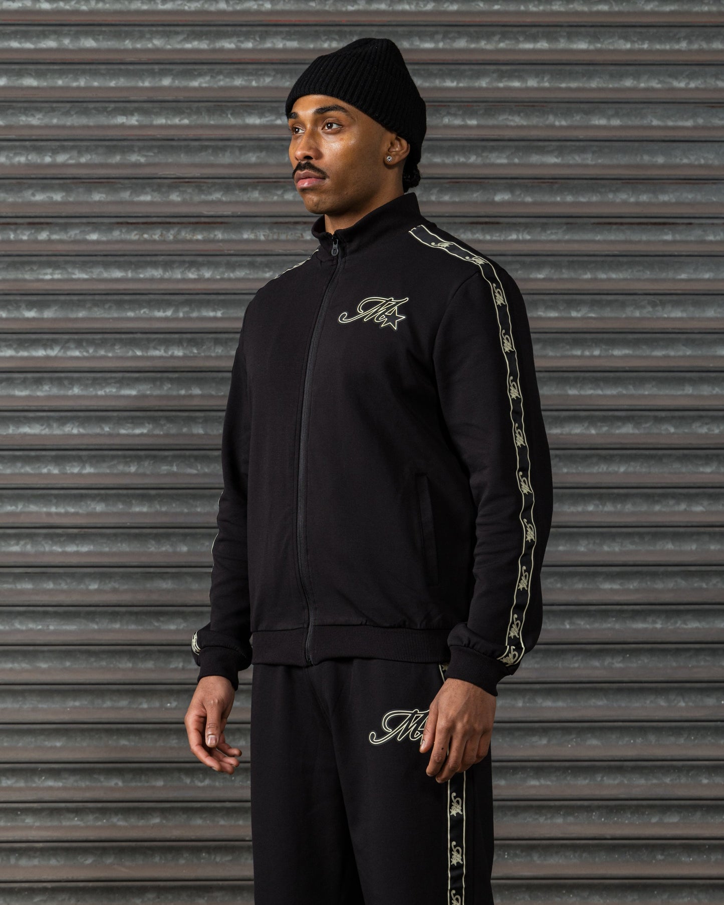 Mercier black Runway track top