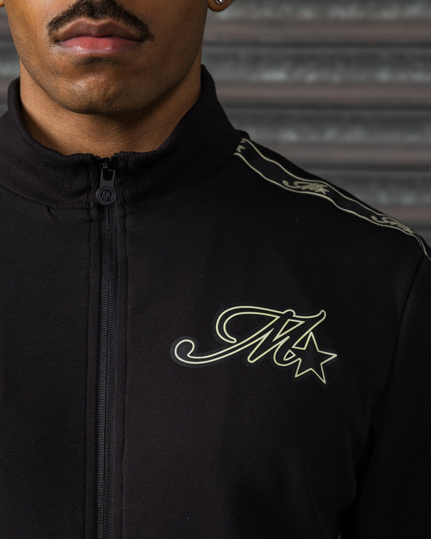 Mercier black Runway track top