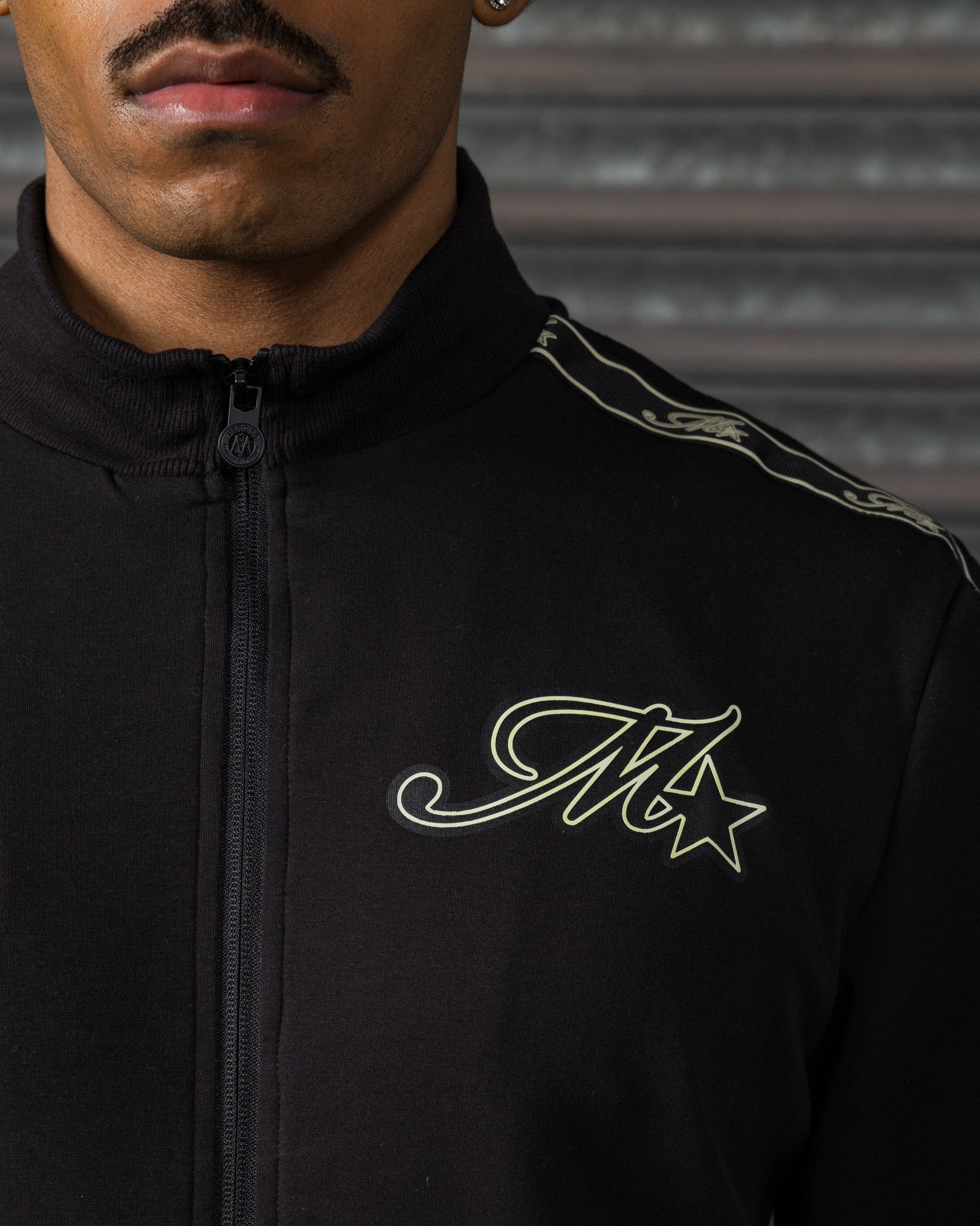 Mercier black Runway track top