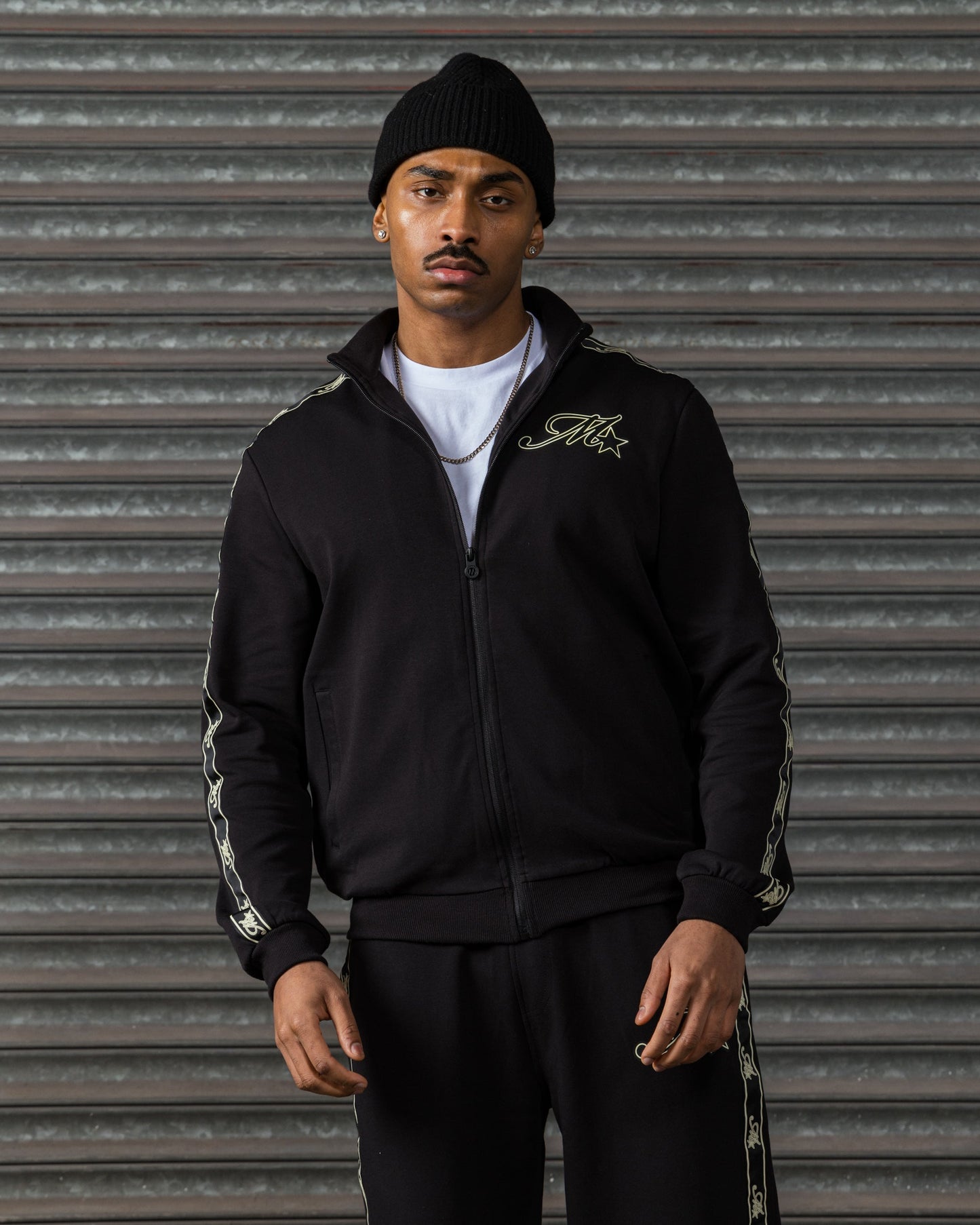 Mercier black Runway track top