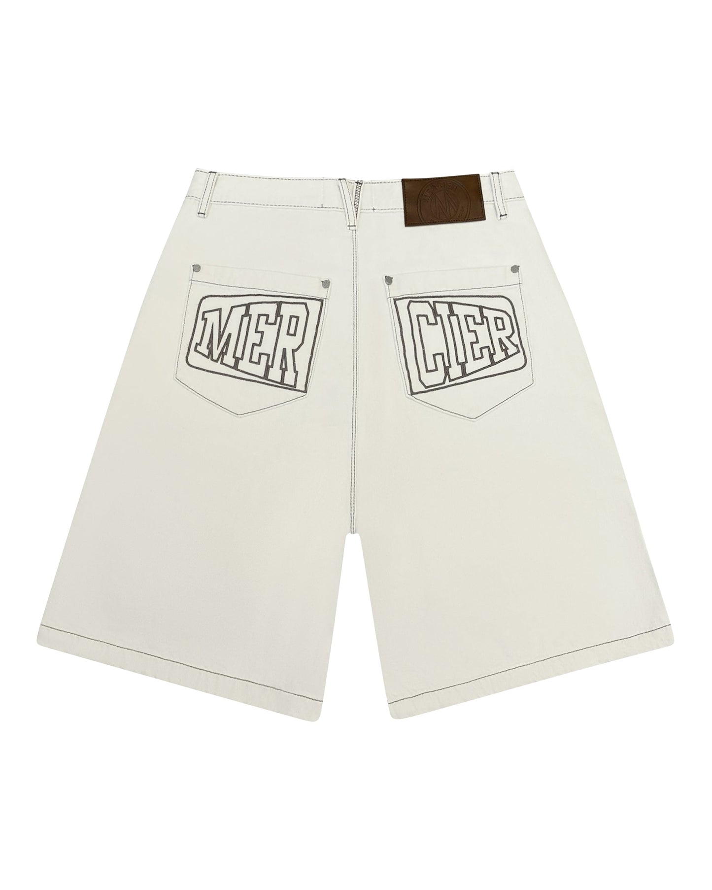 Mercier black stitched jort