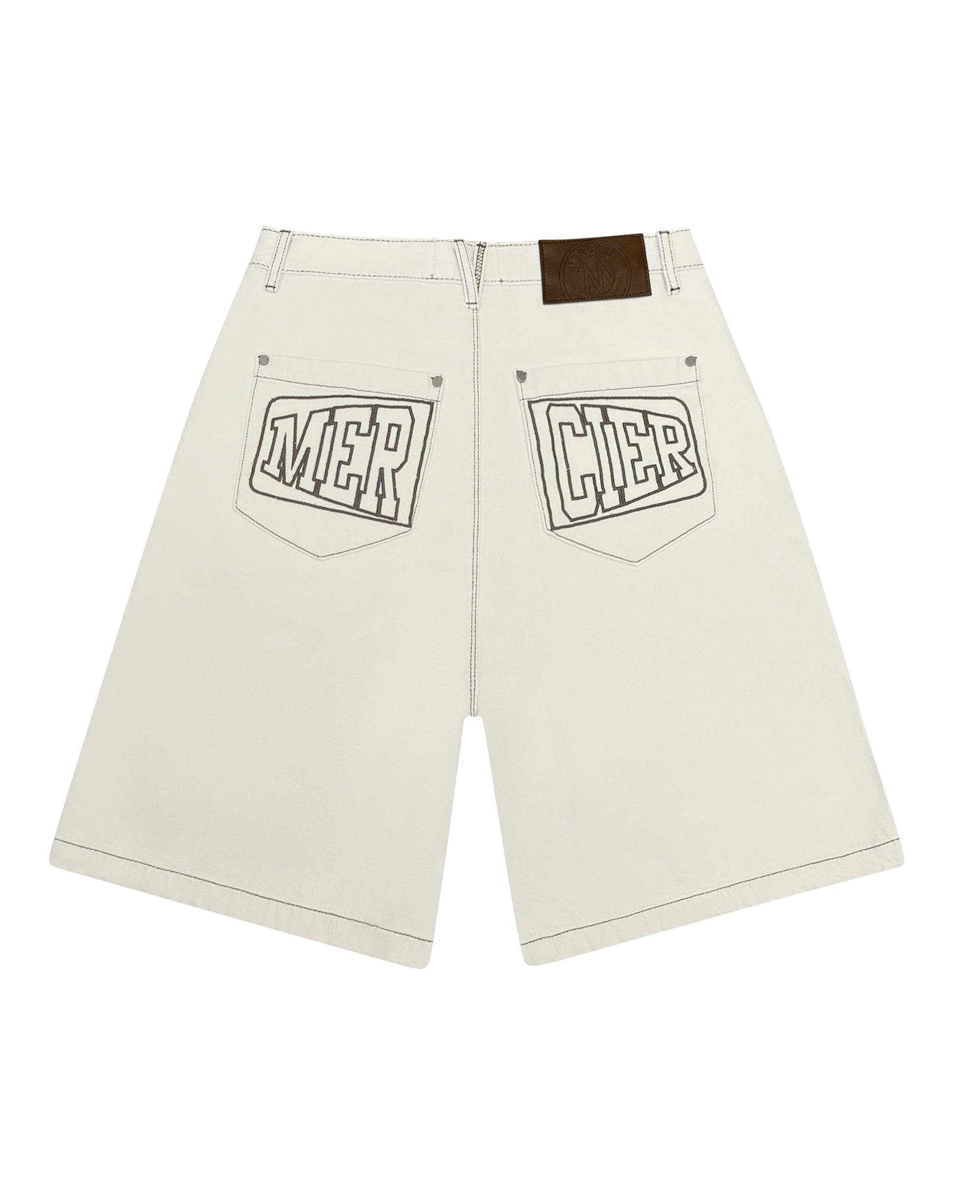 Mercier black stitched jort
