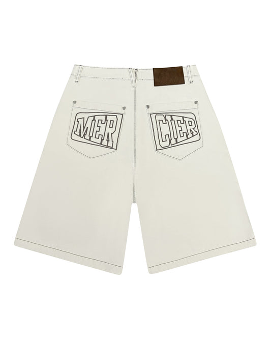 Mercier black stitched jort