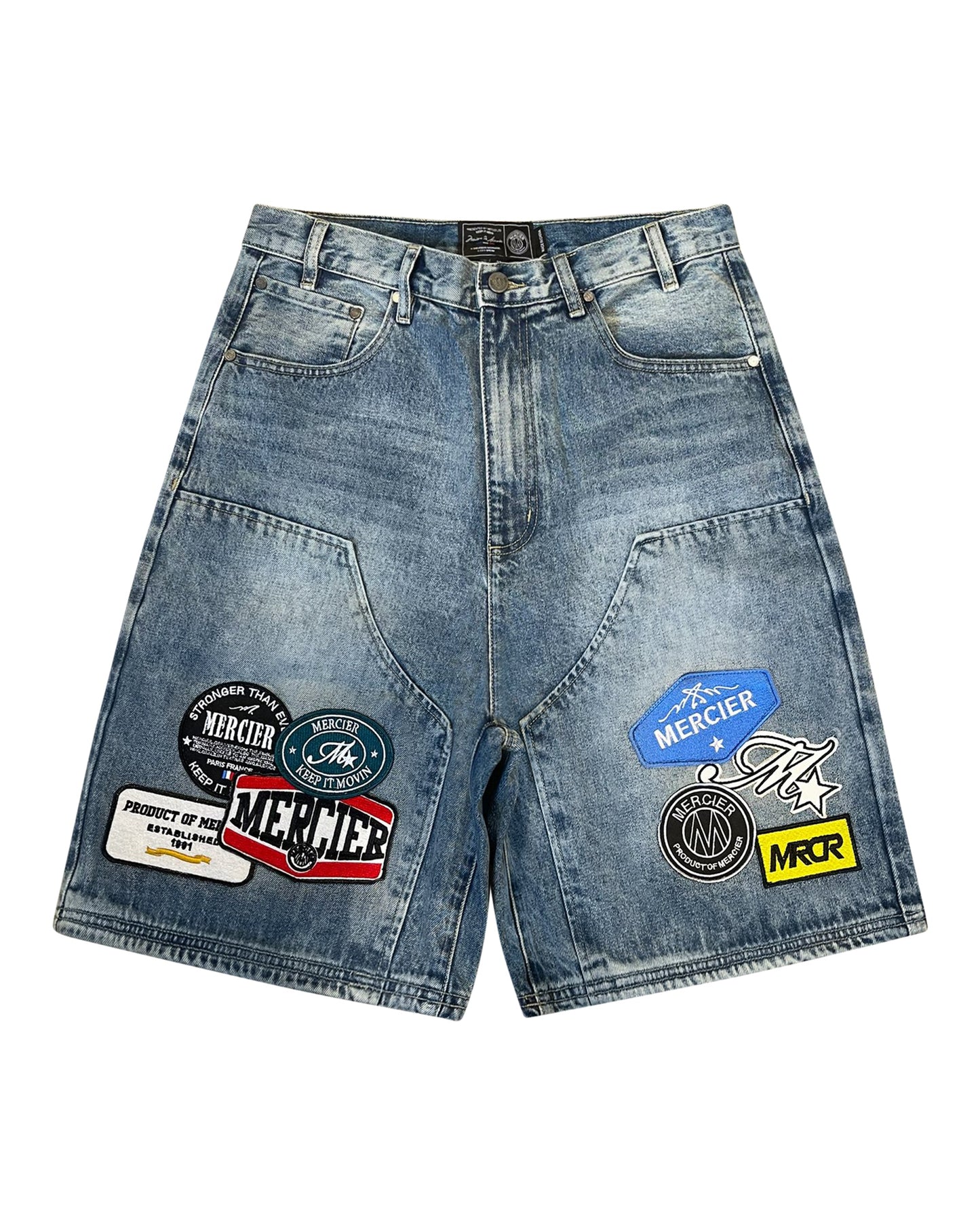 Mercier denim badge jort