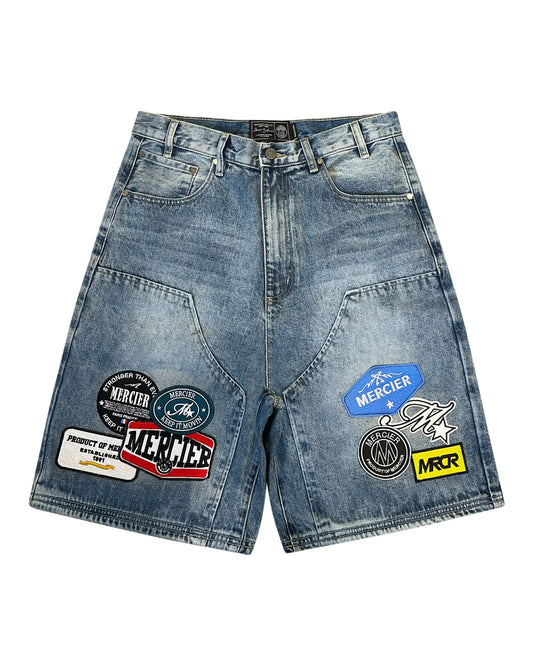 Mercier denim badge jort