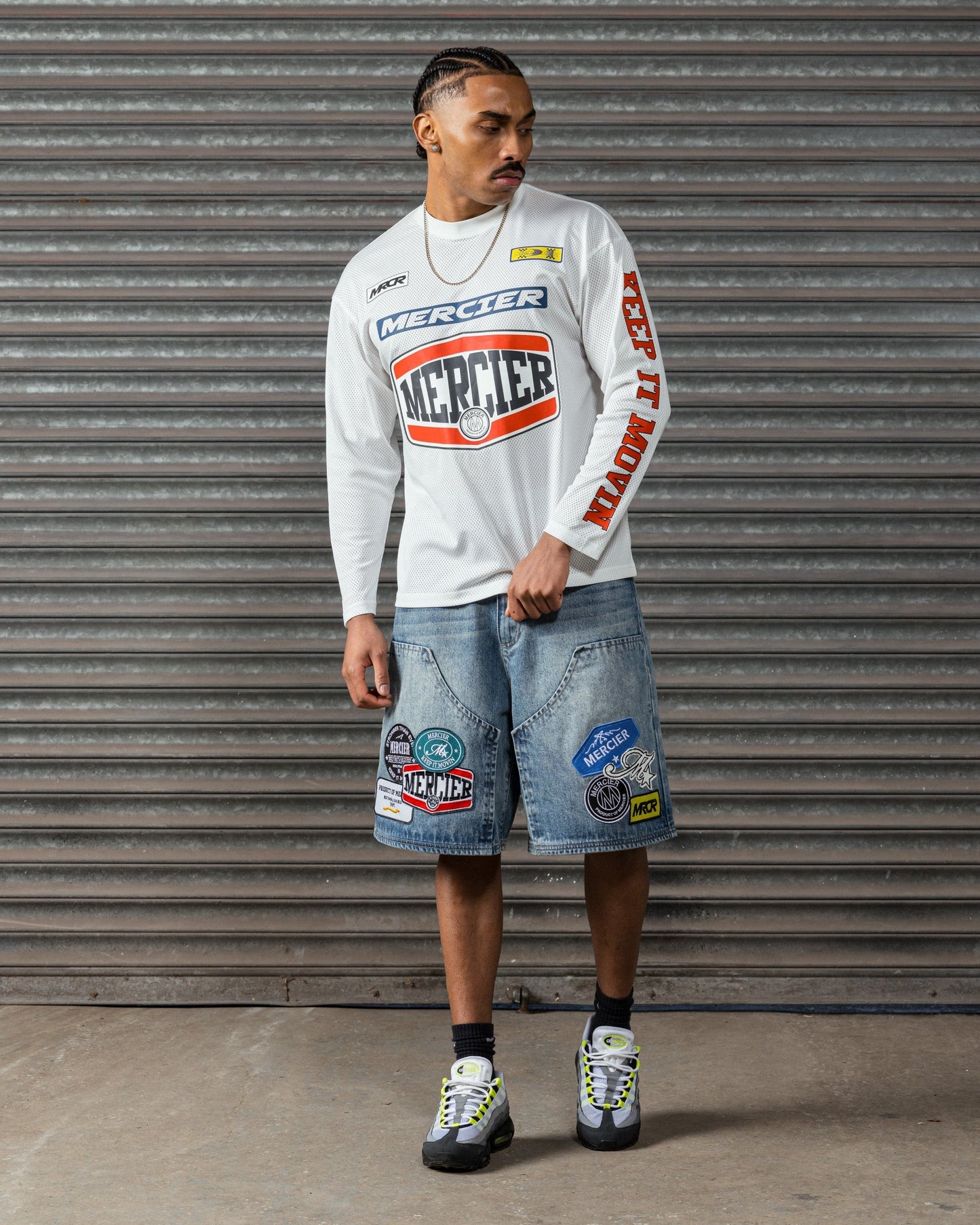 Mercier denim badge jort