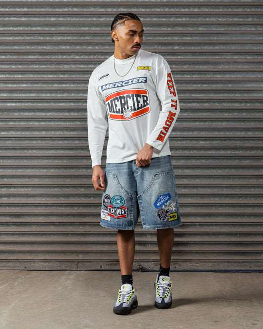 Mercier denim badge jort
