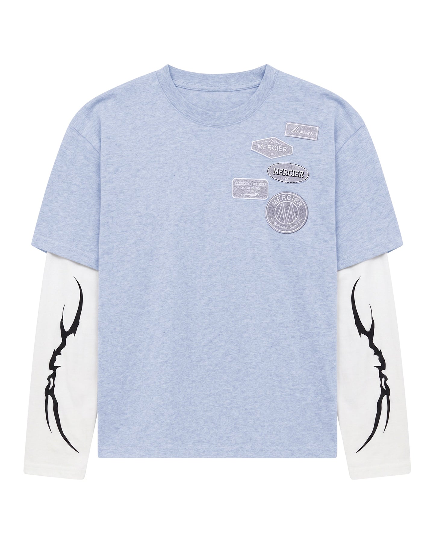 Mercier grey OG Lightening faux layer top